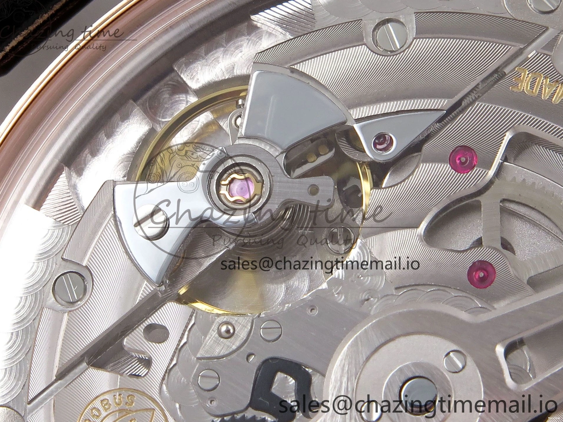 MIROTIME 0110 Portugieser Automatic 42mm RG APSF 1:1 Best Edition Black Dial on Black Leather Strap A Original 7007